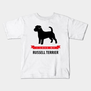 I Love My Russell Terrier Kids T-Shirt